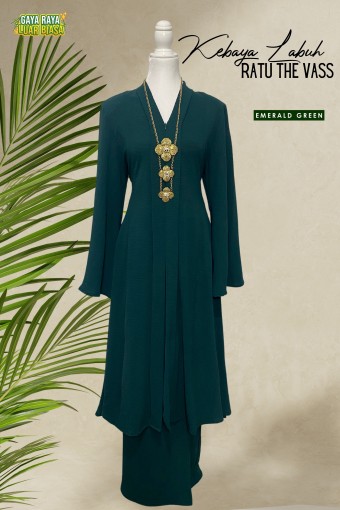 Kebaya Labuh Ratu The Vass Emerald Green