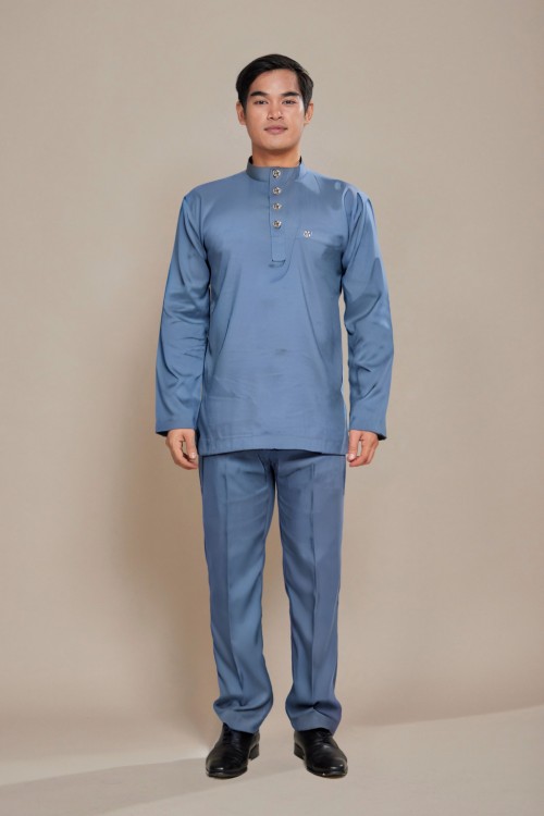 Nuh Baju Melayu Ash Blue