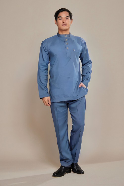 Nuh Baju Melayu Ash Blue