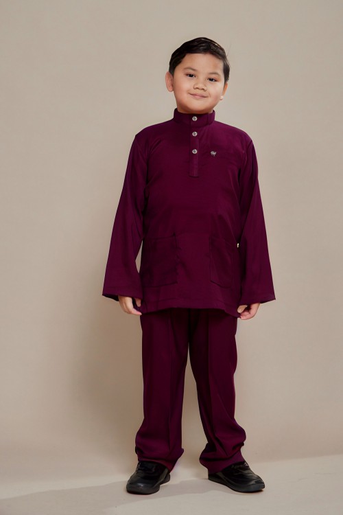 Hud Baju Melayu Burgundy