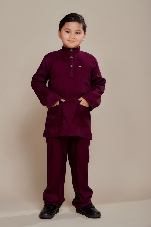 Hud Baju Melayu Burgundy