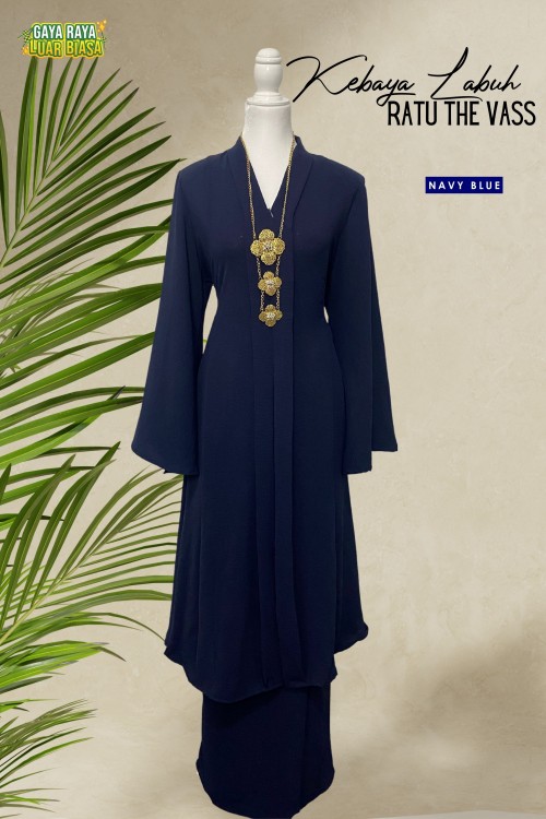 Kebaya Labuh Ratu The Vass Navy Blue