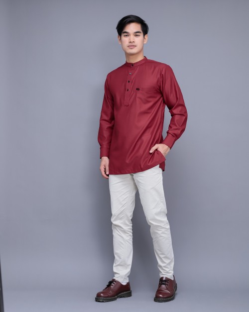 Maleeq Kurta Maroon